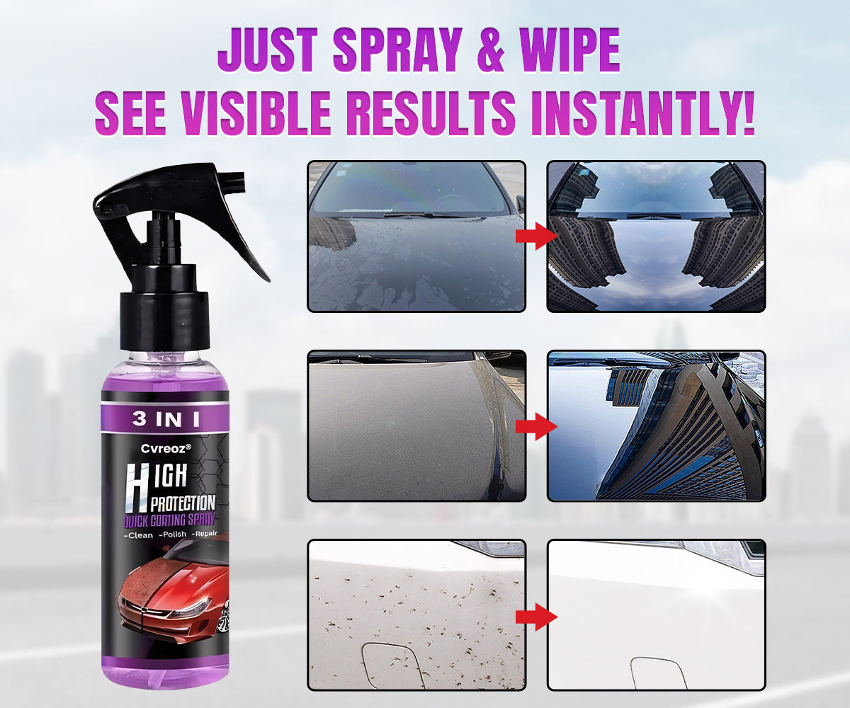⏰Last Day Promotion: 80% OFF🔥 3-in-1 Super Gloss & Protection Car Coating Spray