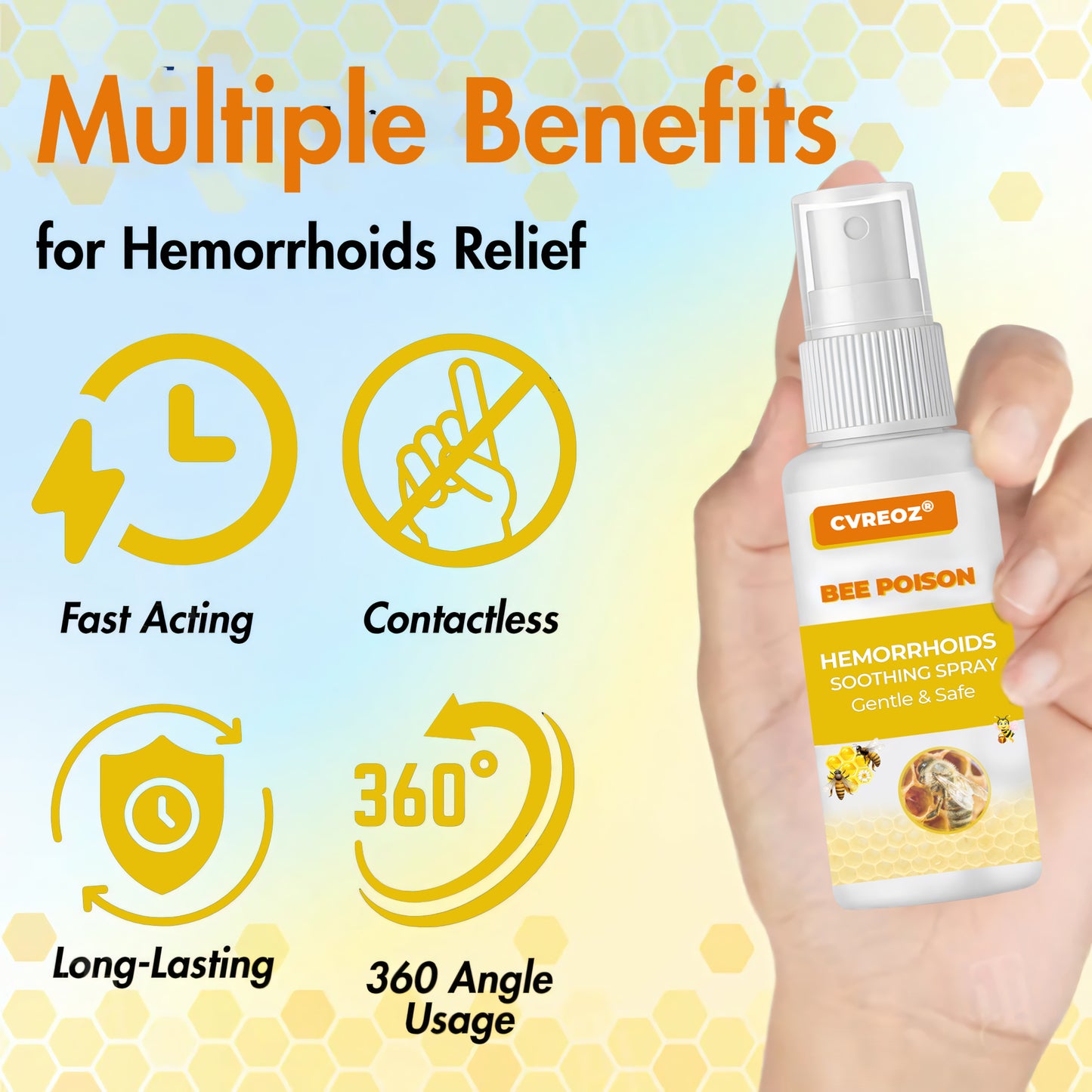 đ©” CVREOZÂź Hemorrhoids Bee Poison Soothing Spray đNEW PACKAGING UP TO 60% OFF đ„