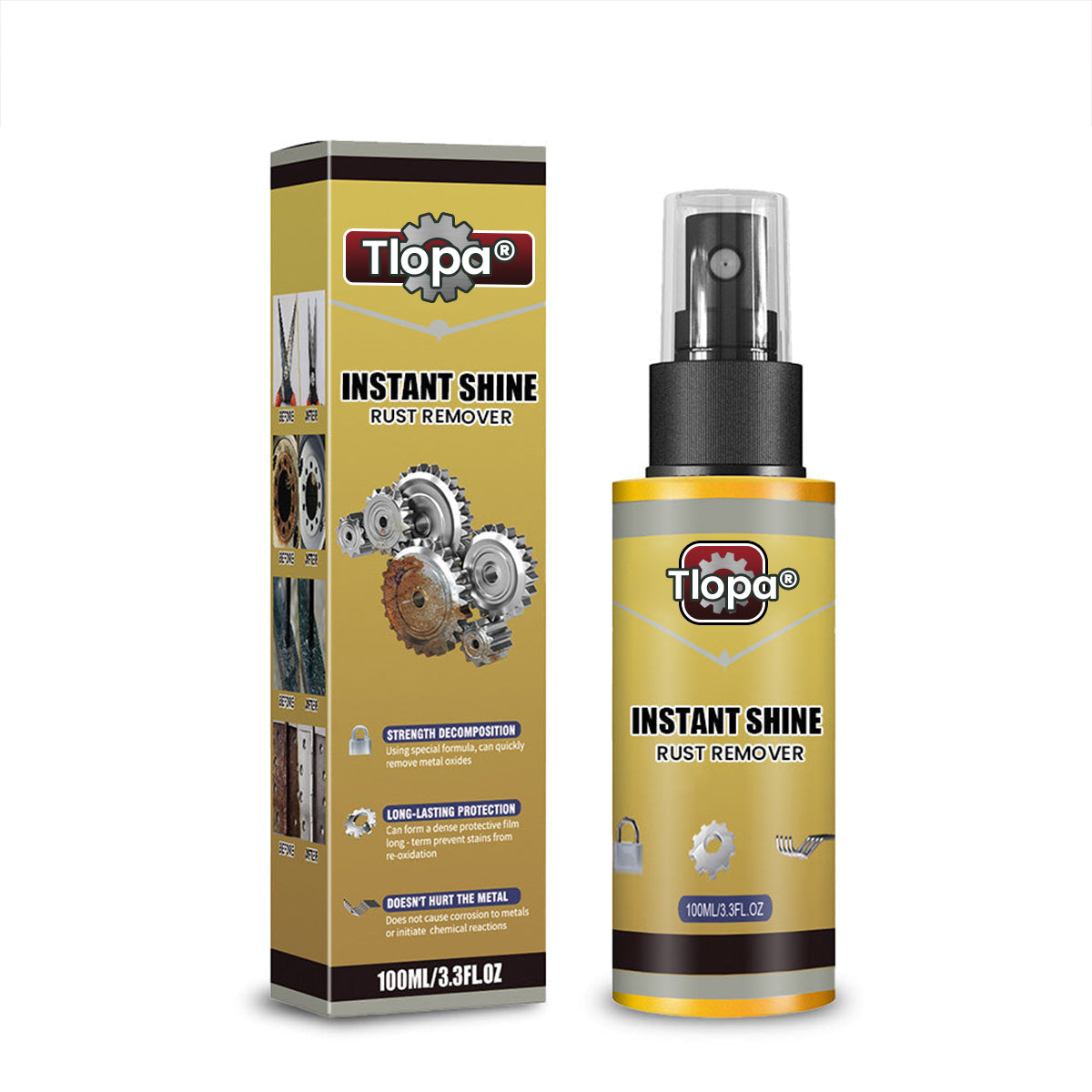 TLOPA® Instant Shine Metal Cleaner and Rust Remover