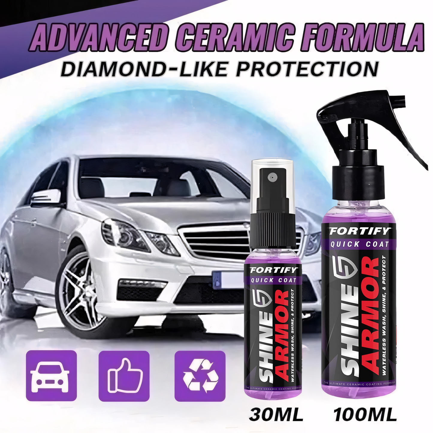 ⏰Last Day Promotion: 80% OFF🔥 3-in-1 Super Gloss & Protection Car Coating Spray
