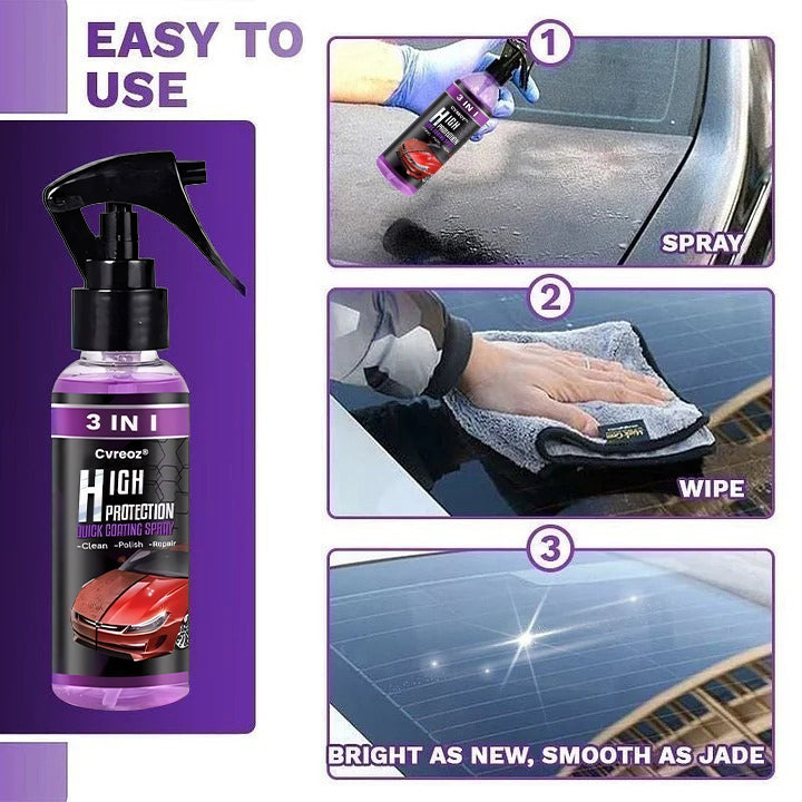 ⏰Last Day Promotion: 80% OFF🔥 3-in-1 Super Gloss & Protection Car Coating Spray