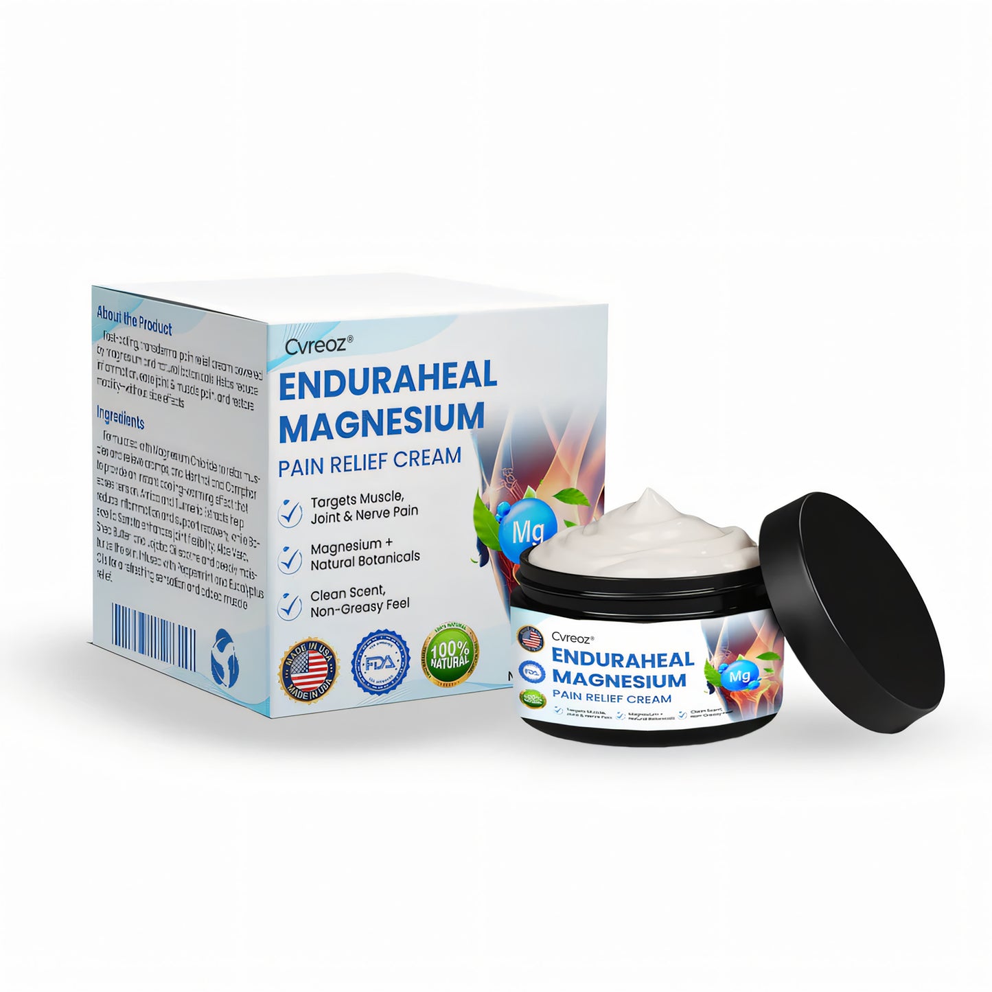 Cvreoz® EnduraHeal Magnesium Pain Relief Cream