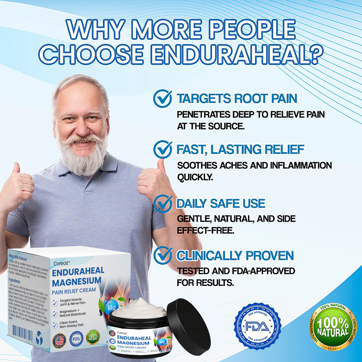 Cvreoz® EnduraHeal Magnesium Pain Relief Cream