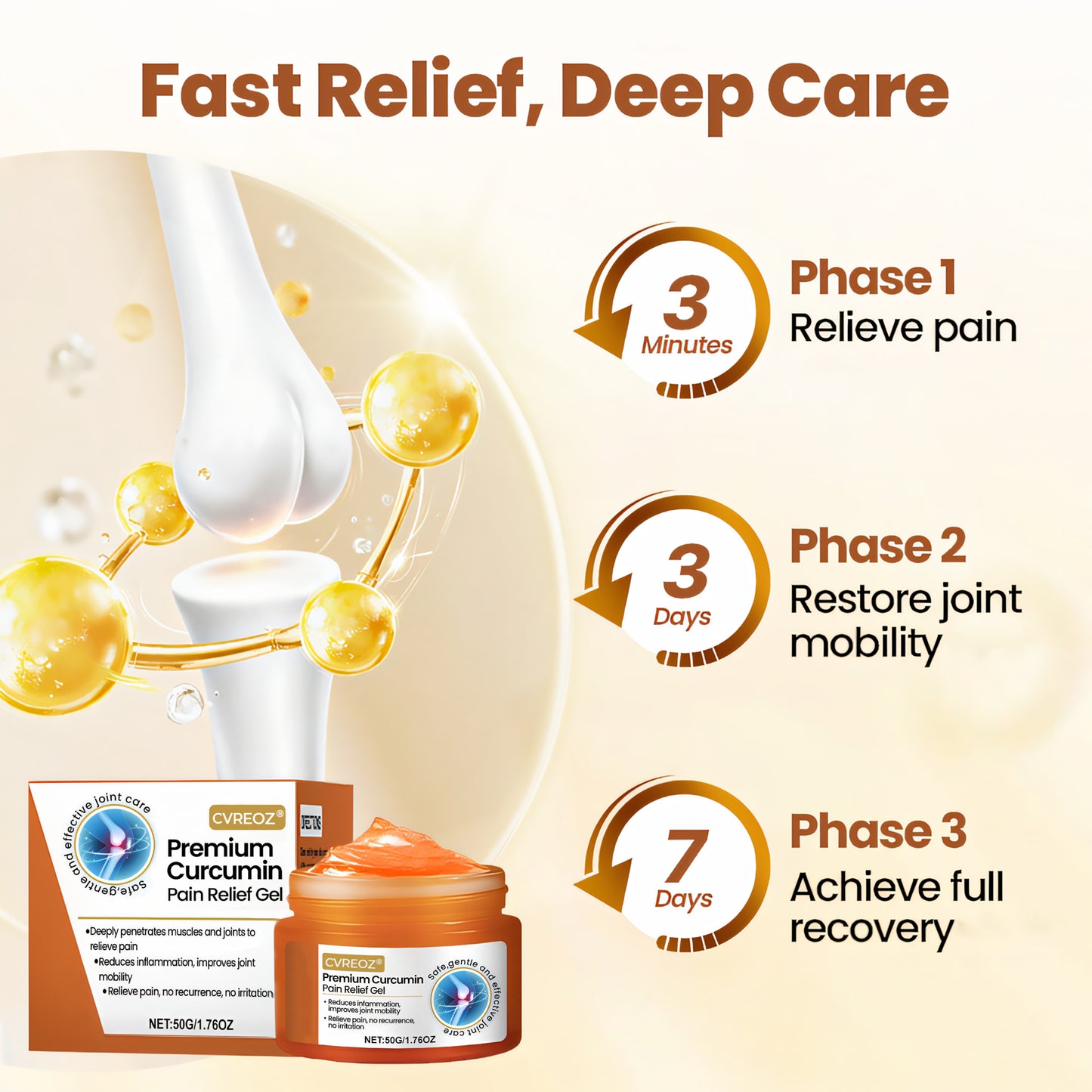 đ„Last Deal: 60% Offđ„ CVREOZÂź Premium Curcumin Pain Relief Gel