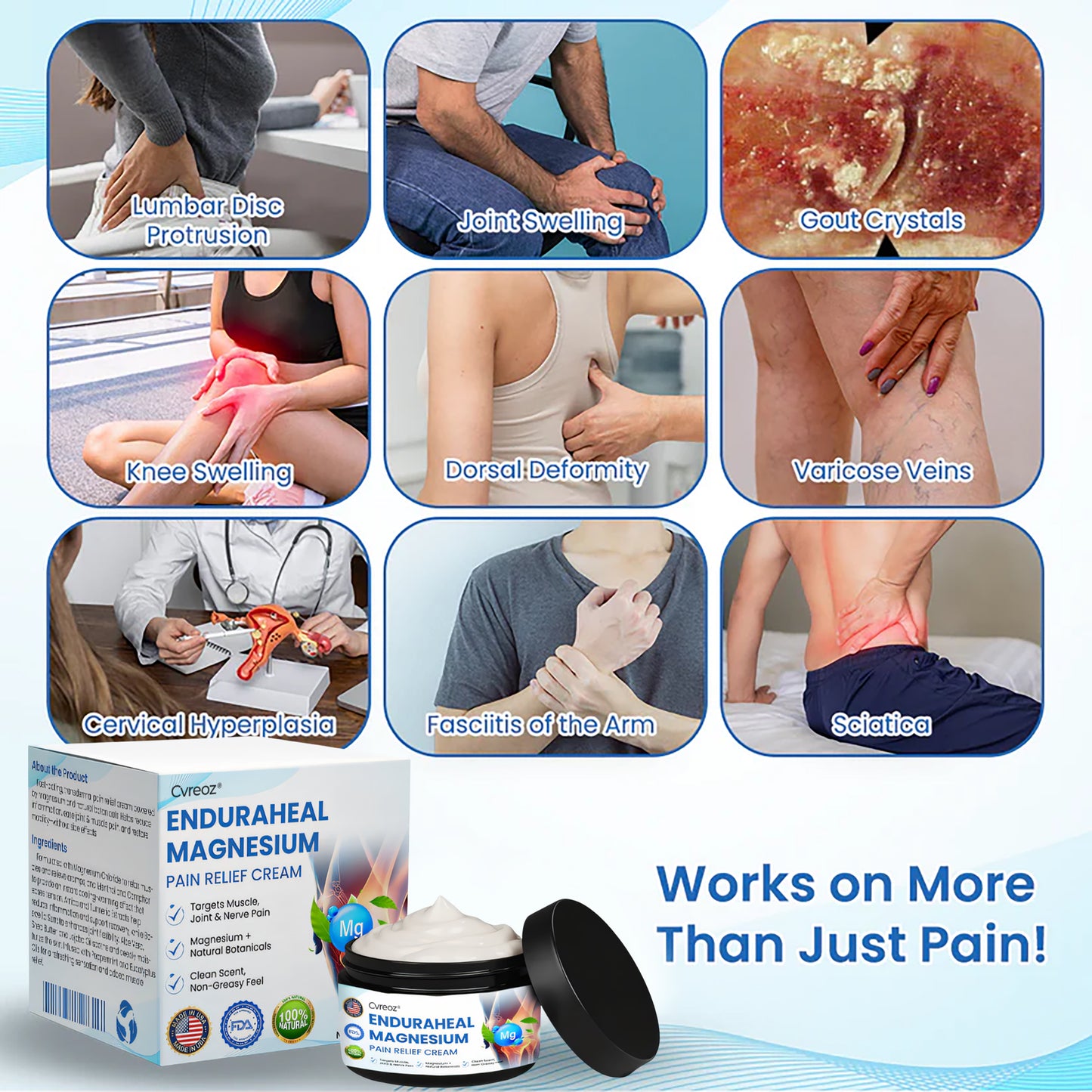 Cvreoz® EnduraHeal Magnesium Pain Relief Cream