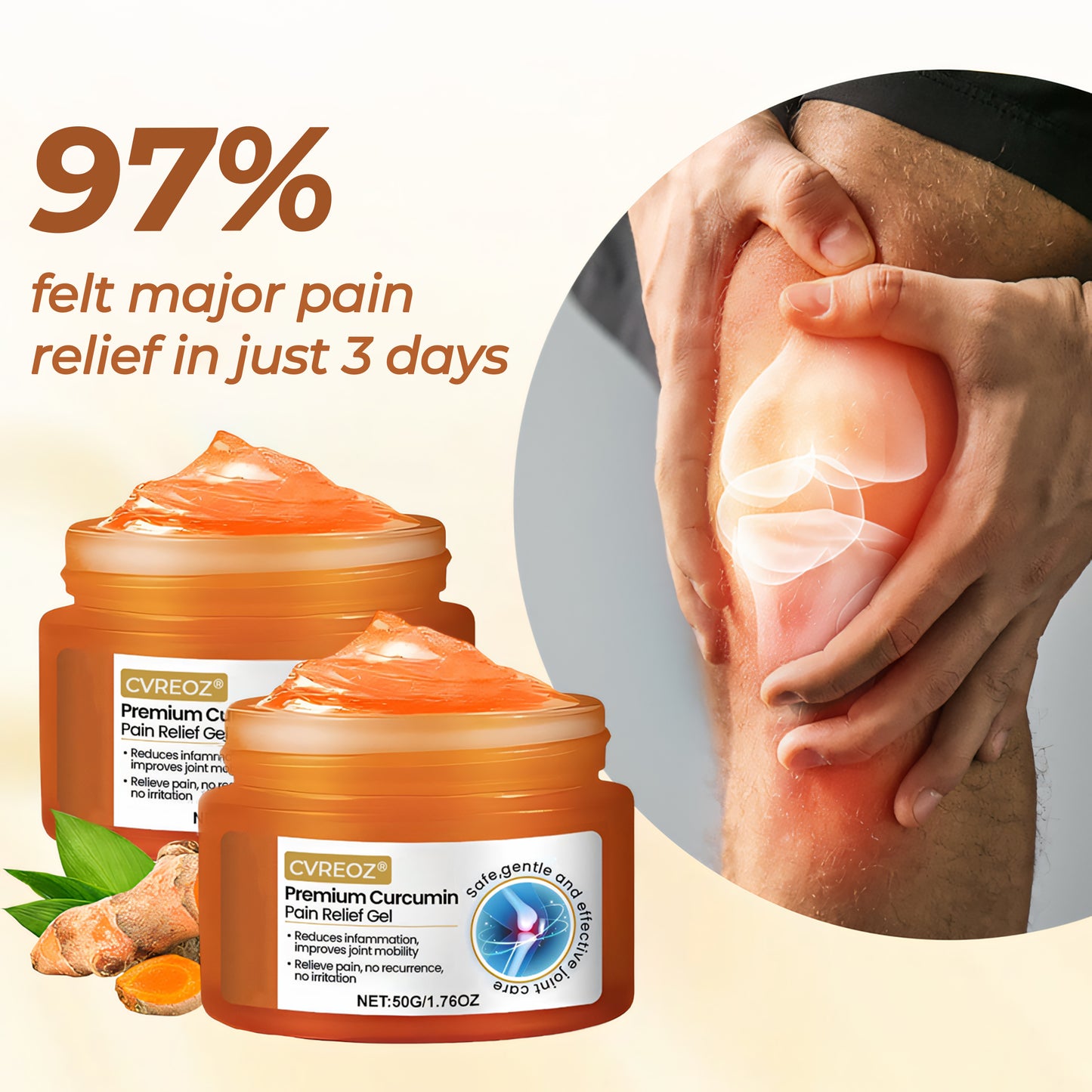 đ„Last Deal: 60% Offđ„ CVREOZÂź Premium Curcumin Pain Relief Gel