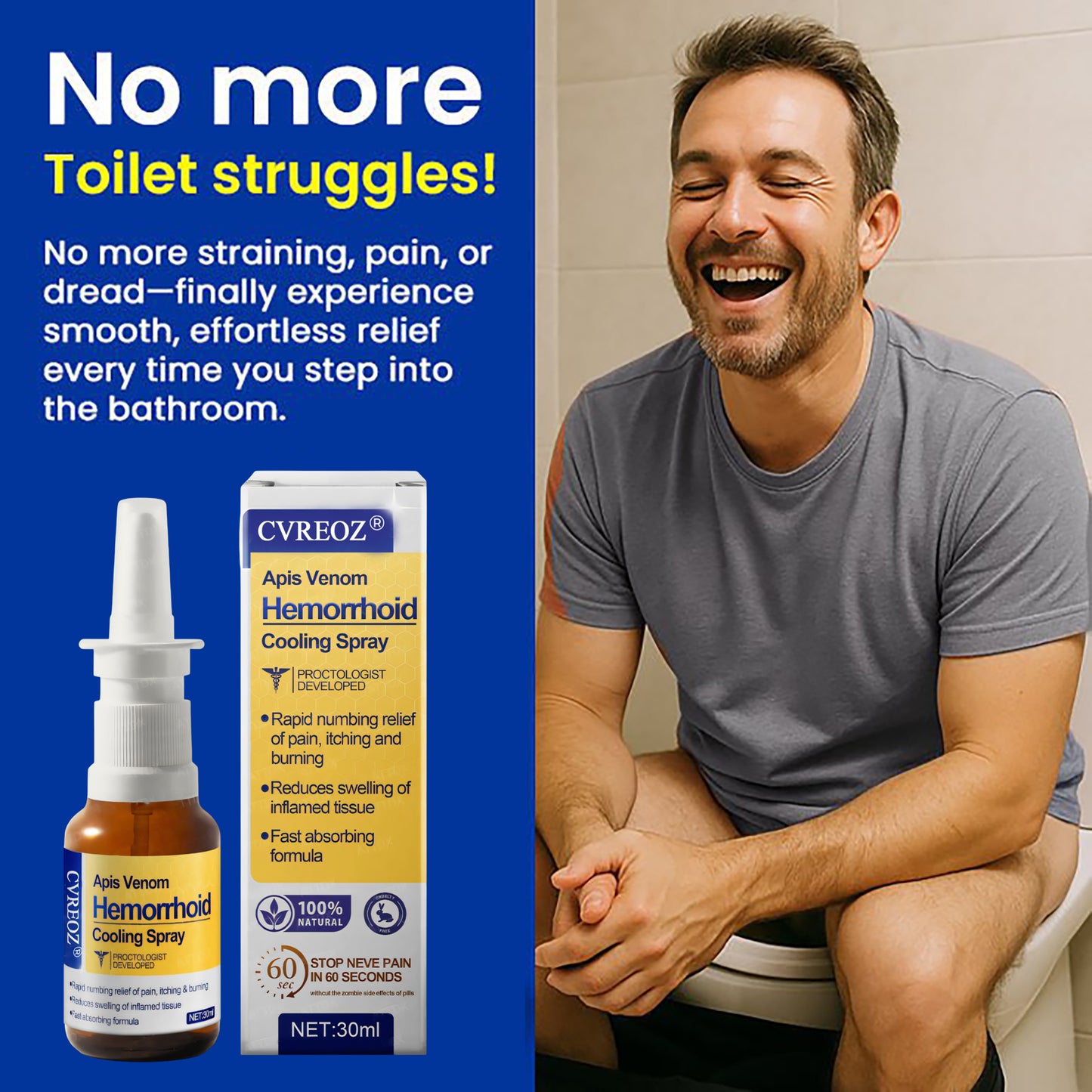 đ„ Sale up to 60% - Order NOW! đ„ CvreozÂź Apis Venom Hemorrhoid Cooling Spray
