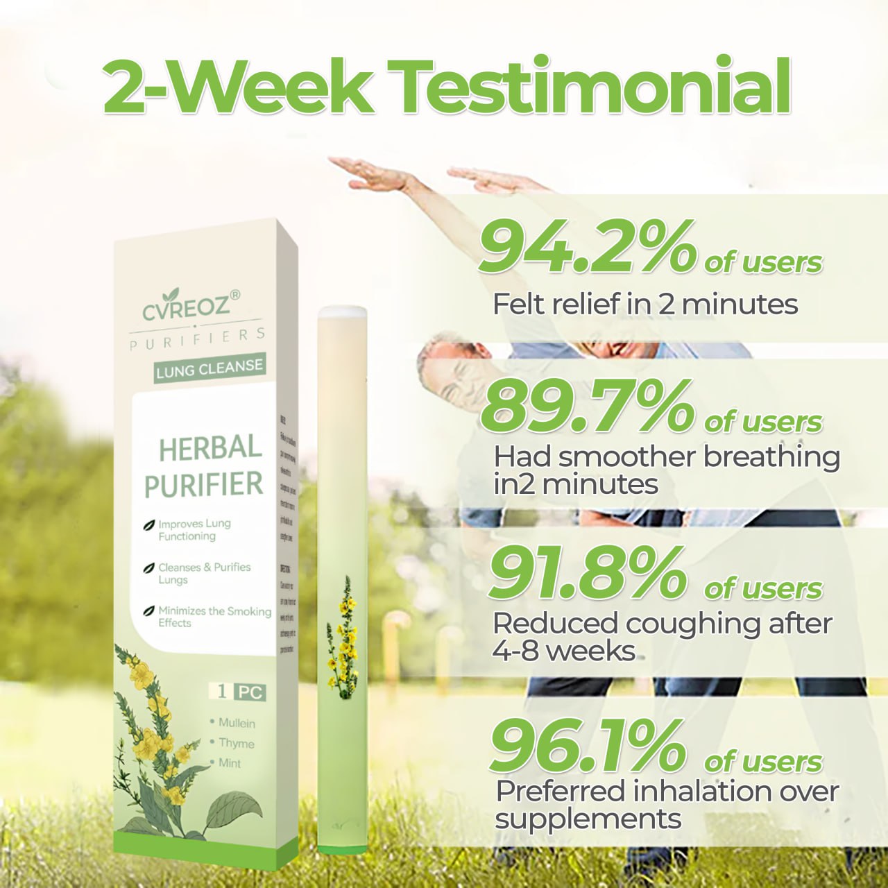 CVREOZ® Lung Cleanse Herbal Purifier Inhaler Pen
