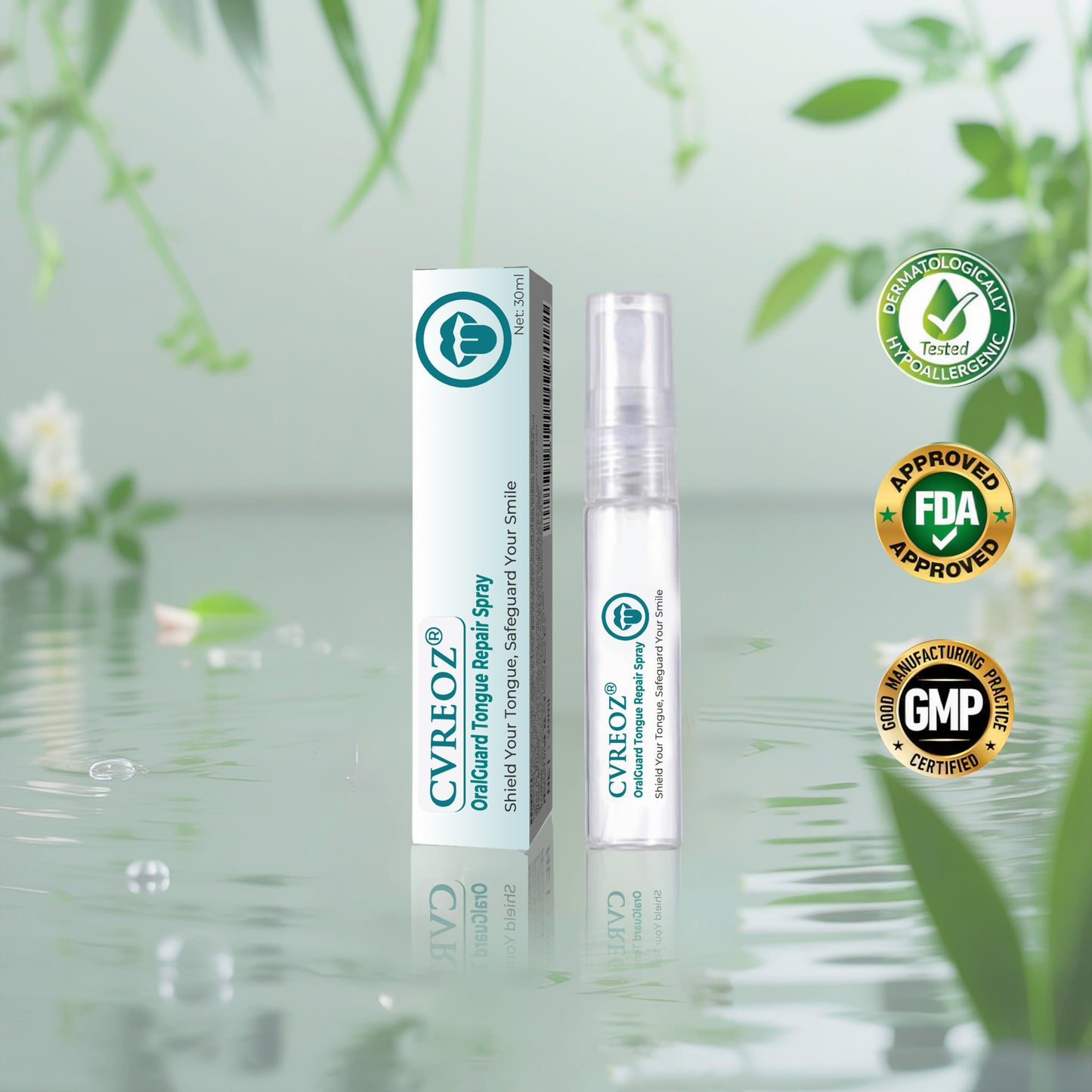 👅 CVREOZ® OralGuard Tongue Repair Spray 💚 HOT SALE UP TO 60%